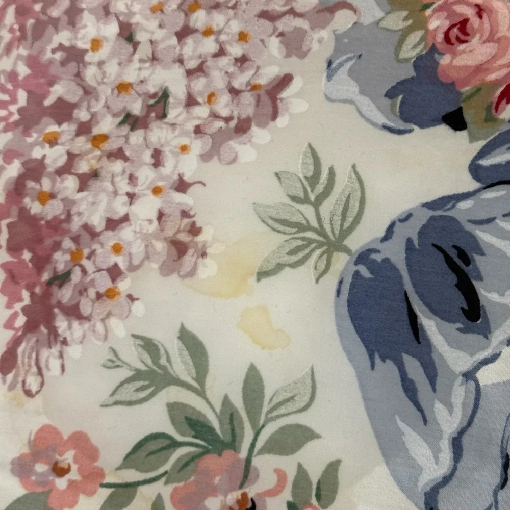 Vintage Ralph Lauren Alison King Floral Comforter Set +2 Shams Cotton USA Made